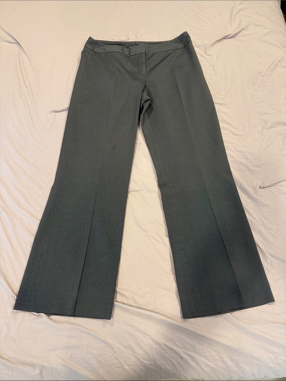 Ann Taylor Gray Pinpoint Dress Pants